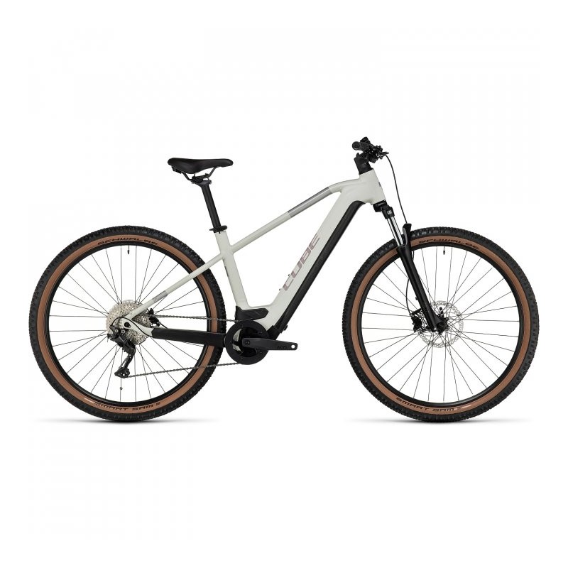 CUBE Bicicleta Eléctrica de Montaña - REACTION HYBRID ONE 500 - 2023 - lightgrey / rose