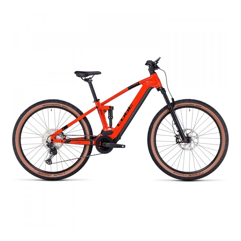 CUBE Bicicleta Eléctrica de Montaña - STEREO HYBRID 120 Race 750 - 2023 - fireorange / black