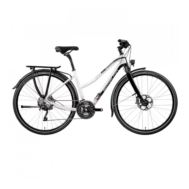 Simplon Bicicleta Trekking Carbono Mujer - SILKCARBON - XT-30 - 2023 - pearlwhite glossy / black glossy