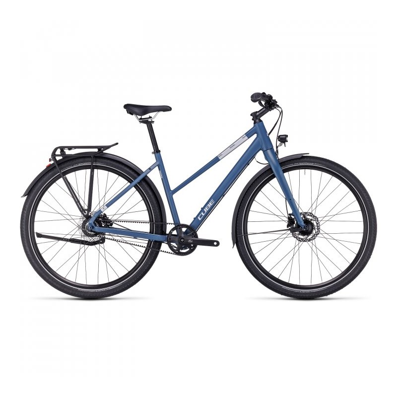 CUBE Bicicleta Trekking Mujer - TRAVEL Pro - 2023 - denim / silver