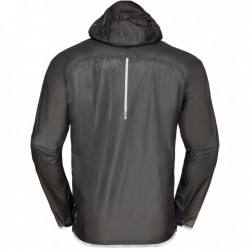 Odlo ZEROWEIGHT DUAL DRY Chaqueta Impermeable Hombre - negro