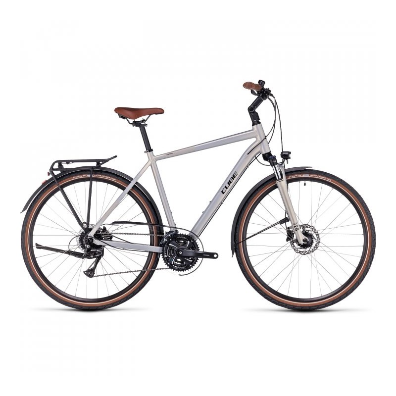 CUBE Bicicleta Trekking - TOURING Pro - 2023 - pearlysilver / black