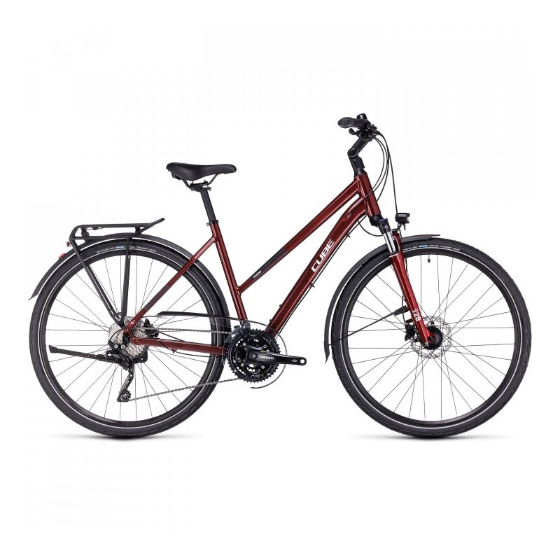 CUBE Bicicleta Trekking Mujer - TOURING EXC - 2023 - red / white