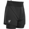 Compressport Trail 2-in-1 Pantalones Cortos - negro