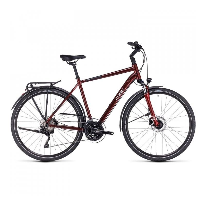 CUBE Bicicleta Trekking - TOURING EXC - 2023 - red / white