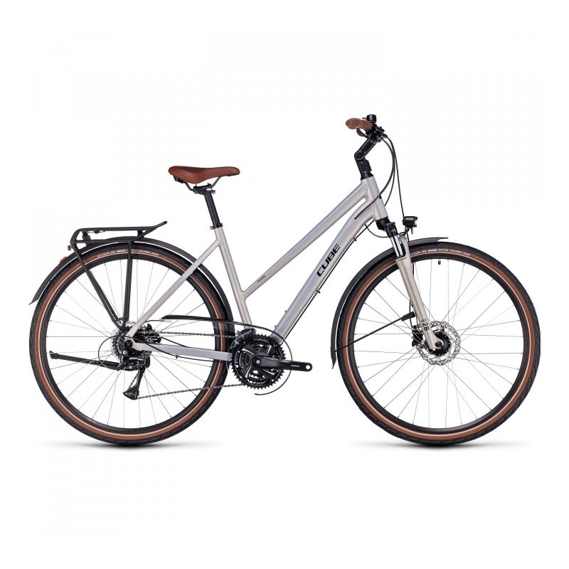 CUBE Bicicleta Trekking Mujer - TOURING Pro - 2023 - pearlysilver / black