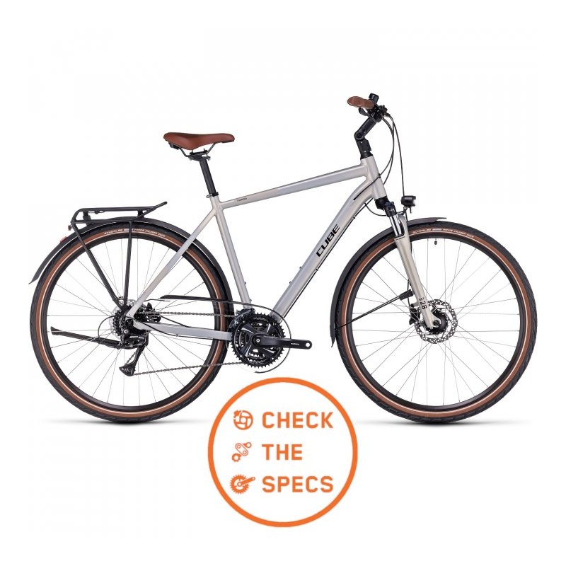 CUBE Bicicleta Trekking - TOURING Pro - 2023 - pearlysilver / black