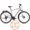 CUBE Bicicleta Trekking - TOURING Pro - 2023 - pearlysilver / black