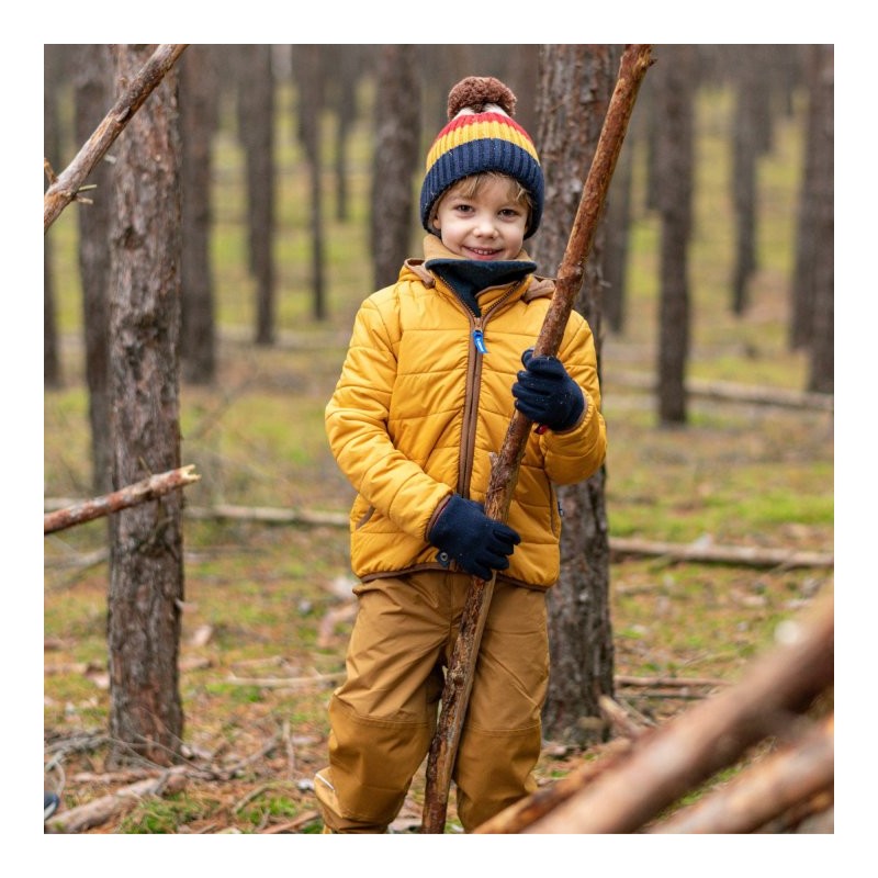 Finkid POMPULA Gorro con Pompón Niño - bronze green/navy