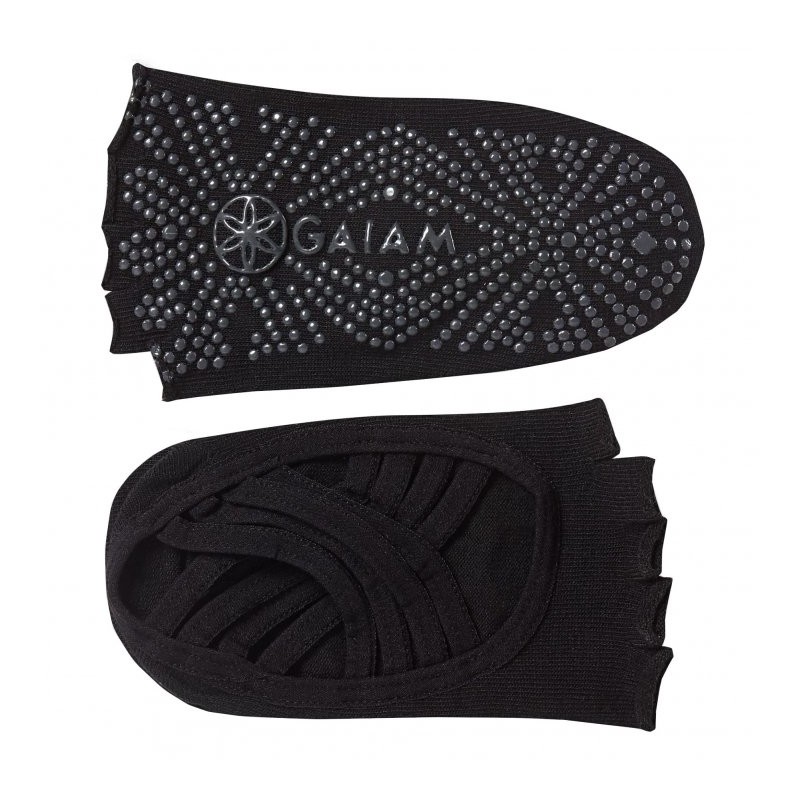 Gaiam Calcetines Yoga - Grippy - Negro