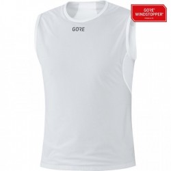 GOREWEAR Camiseta sin mangas M GORE® WINDSTOPPER® Base Layer - light grey/blanco 9201