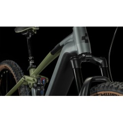 CUBE Bicicleta Eléctrica de Montaña - STEREO HYBRID 120 TM 750 - 2023 - flashgrey / olive