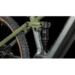 CUBE Bicicleta Eléctrica de Montaña - STEREO HYBRID 120 TM 750 - 2023 - flashgrey / olive