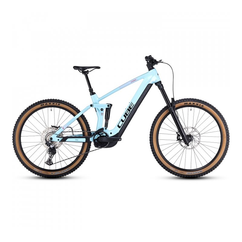 CUBE Bicicleta Eléctrica de Montaña Carbono 27.5" - STEREO HYBRID 160 HPC Race 750 - 2023 - iceblue / black