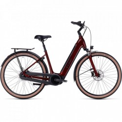 CUBE Bicicleta Eléctrica Easy Entry - SUPREME HYBRID Pro 625 - 2023 - red / black