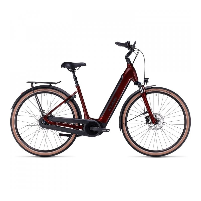 CUBE Bicicleta Eléctrica Easy Entry - SUPREME HYBRID Pro 625 - 2023 - red / black