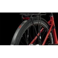 CUBE Bicicleta Eléctrica Easy Entry - SUPREME SPORT HYBRID Pro 500 - 2023 - red / black