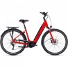 CUBE Bicicleta Eléctrica Easy Entry - SUPREME SPORT HYBRID Pro 500 - 2023 - red / black