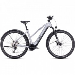 CUBE Bicicleta Eléctrica Mujer - NURIDE HYBRID EXC 750 Allroad - 2023 - polarsilver / black