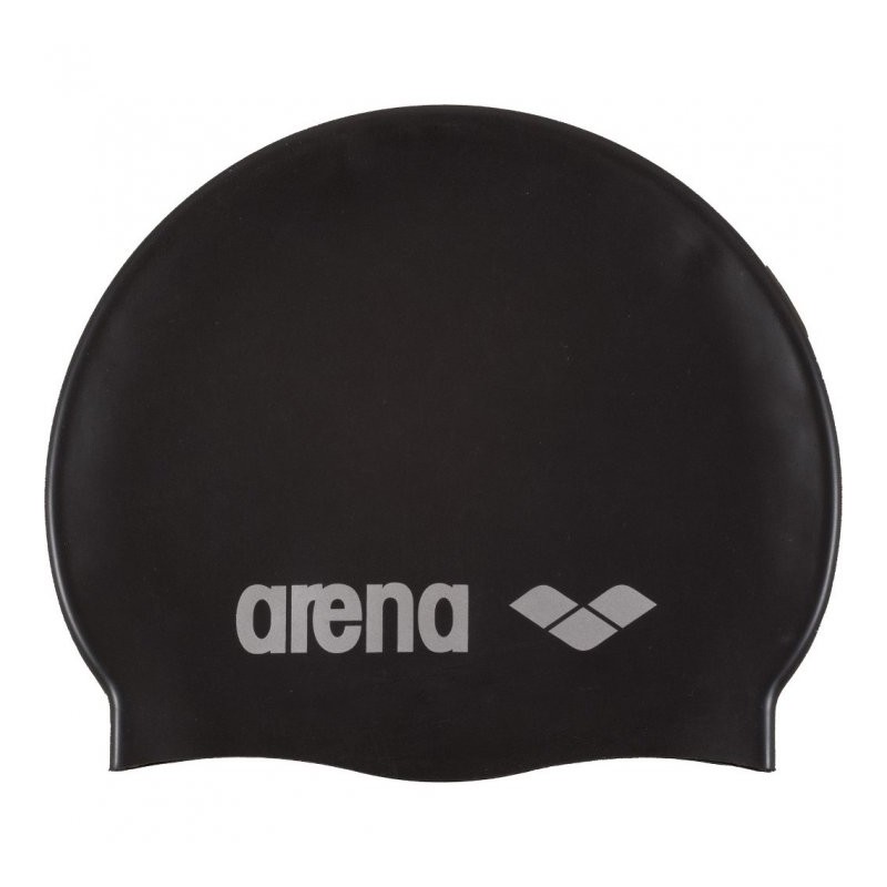 arena Gorro Natación - Classic Silicone - Negro/Plata