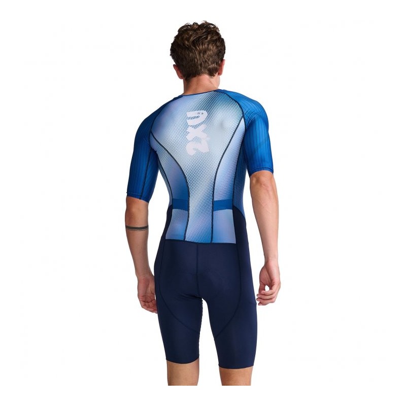 2XU Tritraje de Manga Corta - Aero - midnight/white