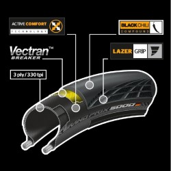 Continental Grand Prix 5000 Cubierta plegable - 700x28C - negro