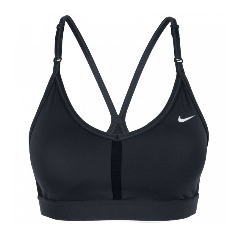 Nike Sujetador deportivo de sujeción ligera Mujer - Dri-FIT Indy - negro/negro/blanco CZ4456-010