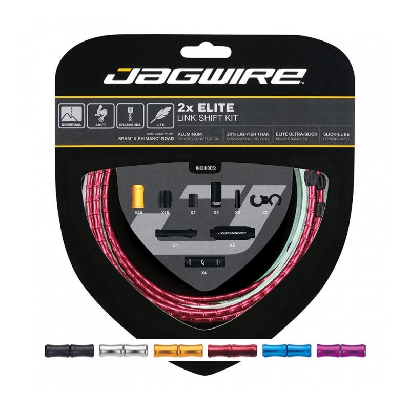 Jagwire Elite Link 2X Kit de Cables de Cambio - 2 velocidades