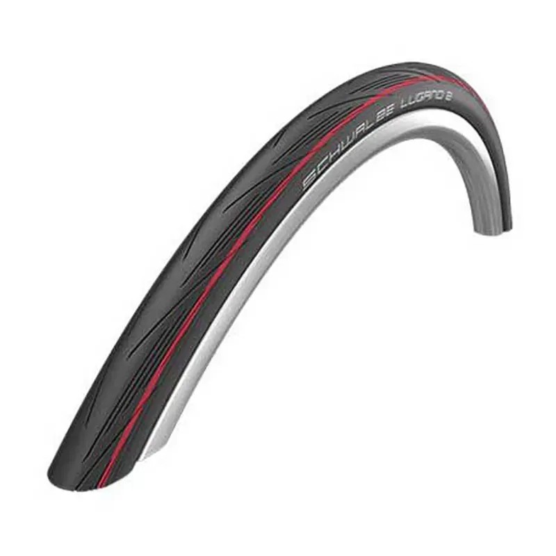 1086 CUBIERTA SCHWALBE LUGANO II 700x25C HS471 K-GUARD RIGIDA LINEAS ROJAS