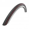 1086 CUBIERTA SCHWALBE LUGANO II 700x25C HS471 K-GUARD RIGIDA LINEAS ROJAS