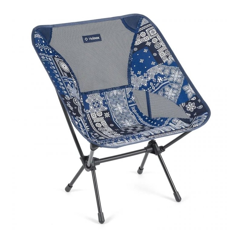 Helinox Silla Camping Plegable - Chair One - blue bandanna quilt - black