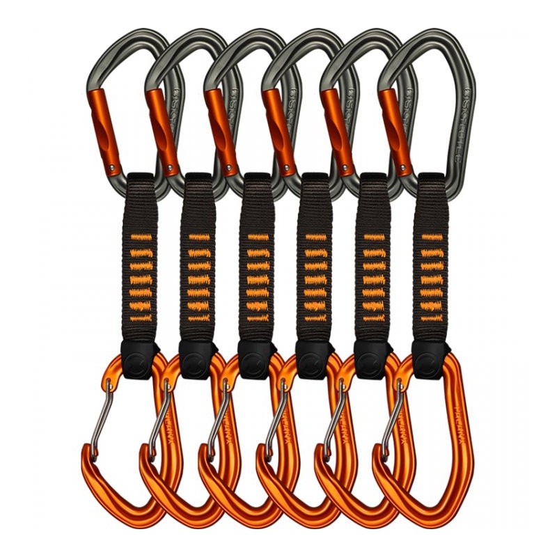 Skylotec Falanx Wire Express-Set Pack of 6 - dark grey / orange