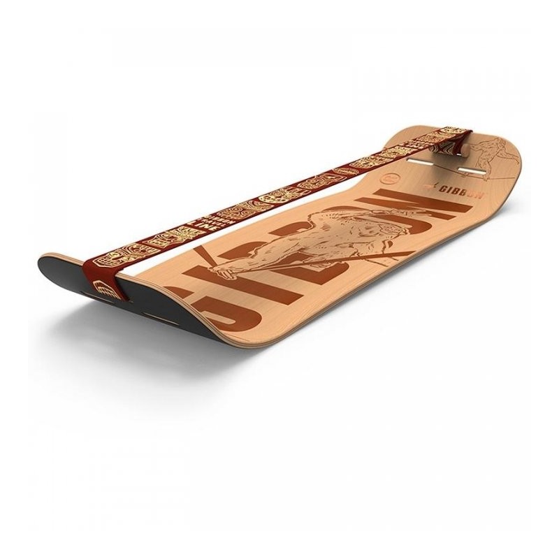 GIBBON Giboard Set Slacklineboard - Roots Rocker Travel - brown