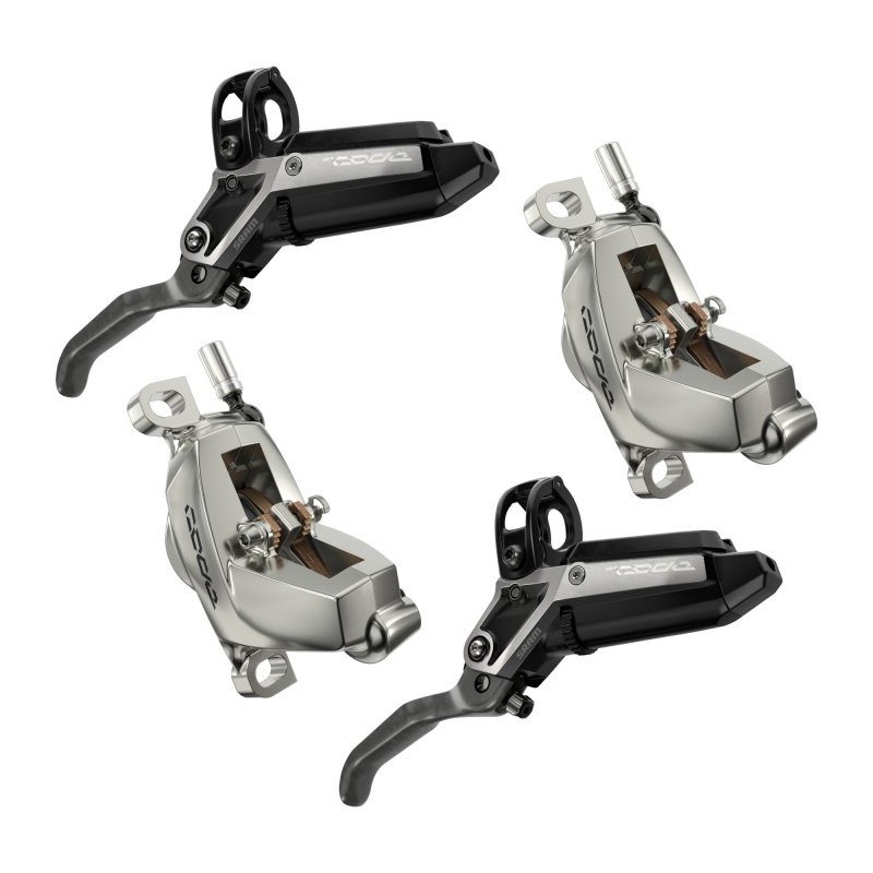 SRAM Freno de Disco - Code Stealth - Ultimate | 4 Pistones | C1 - Set (Delantero + Trasero) | Black