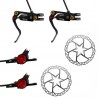 KCNC Sector PM/PM Disc Brake Set - FW + RW - black