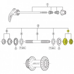 Shimano Axle Nuts for SLX HB-M675 Front Hub