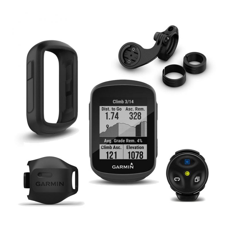 Garmin Edge 130 Plus Pack de Bicicleta de Montaña GPS Ciclocomputador + Sensor de Velocidad + Remoto