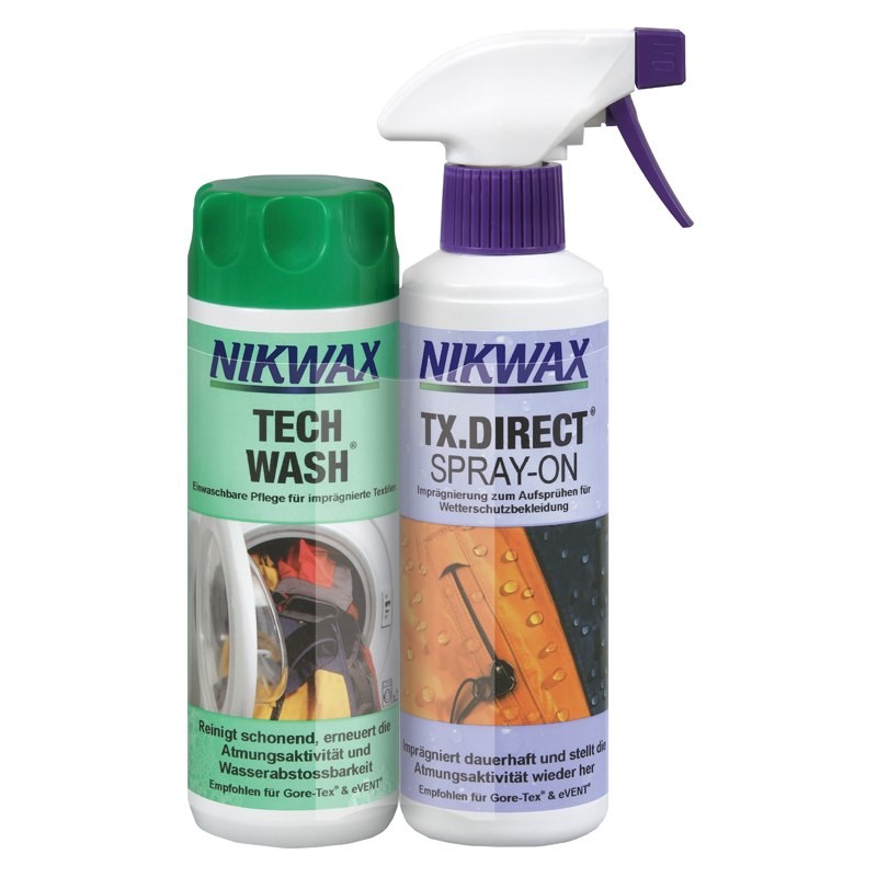 036 Nikwax Detergente + Spray de Impregnación - Tech Wash + TX Direct Spray 2 x 300ml