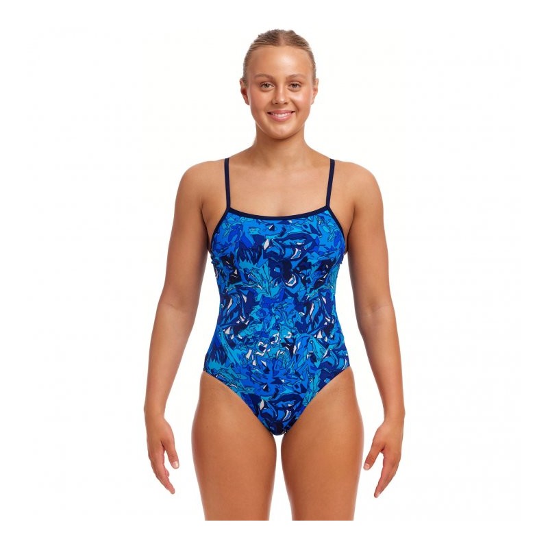 055 Funkita Traje de Baño Mujer - Single Strap Eco - True Bluey