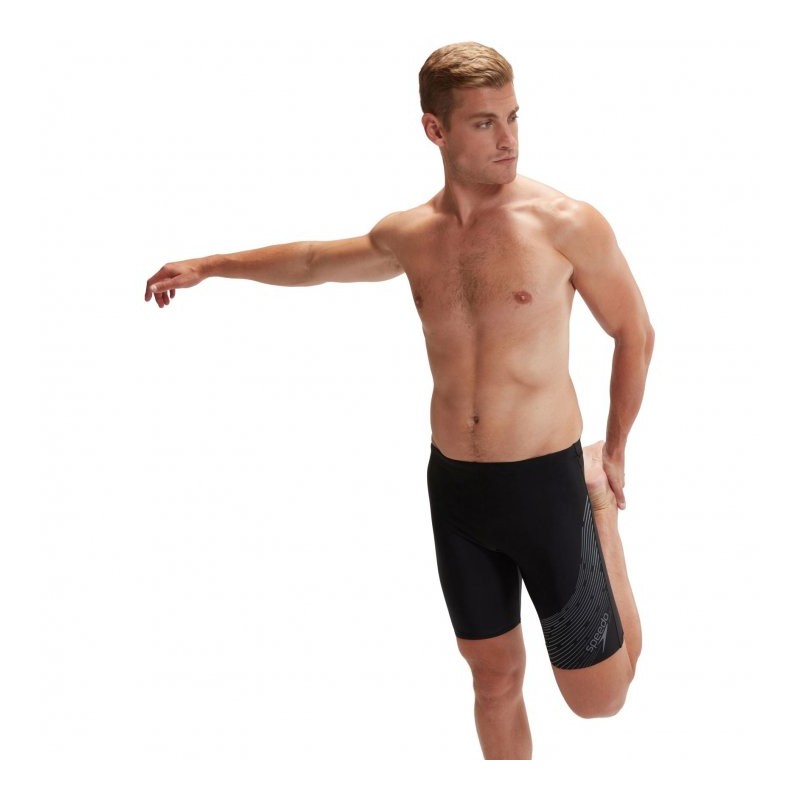 073 Speedo Bañador Jammer Hombre - Medley Logo - negro/usa charcoal